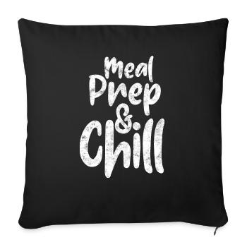 Préparation Des Repas Et Préparation Du Froid Chef Cuisinier - Housse de coussin décorative 45 x 45 cm - noir - Devant