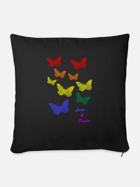 Pride Month, CSD, Love is Love, Lgbtq - Sofakissenbezug 45 x 45 cm - Schwarz