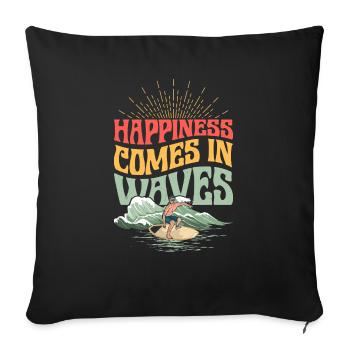 Certified Badass Forklift Operator Surfing Surfer - Sofa pillowcase 17,3'' x 17,3'' (45 x 45 cm) - black - Front