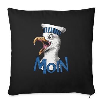Moin Seagull - Sofa pillowcase 17,3'' x 17,3'' (45 x 45 cm) - black - Front