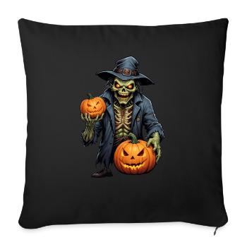 Zombie Happy Halloween Creepy Pumpkins - Sofa pillowcase 17,3'' x 17,3'' (45 x 45 cm) - black - Front