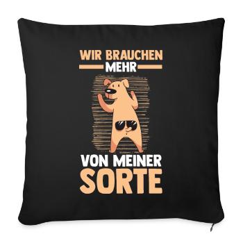 Dog We need more of my kind - Sofa pillowcase 17,3'' x 17,3'' (45 x 45 cm) - black - Front