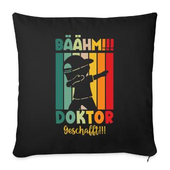 Doktor Geschafft 2024 - Sofakissenbezug 45 x 45 cm - Schwarz - Vorne