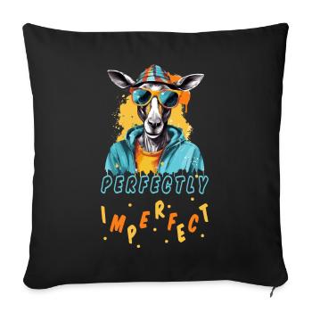 Perfectly Imperfect- Cool Animal - Sofa pillowcase 17,3'' x 17,3'' (45 x 45 cm) - black - Front