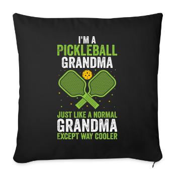 I'm pickleball grandma just like a normal grandma - Housse de coussin décorative 45 x 45 cm - noir - Devant