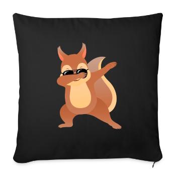 Dabbing Squirrel Dab With Sunglasses - Cool Gift - Sofa pillowcase 17,3'' x 17,3'' (45 x 45 cm) - black - Front