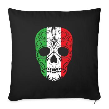 Drapeau mexicain Pride Skull Day of The Dead LGBT Gift - Housse de coussin décorative 45 x 45 cm - noir - Devant