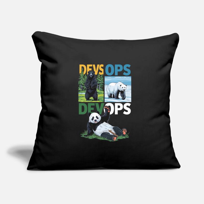 Devops Housse de coussin décorative 45 x 45 cm