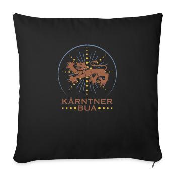 Carinthian Bua Austria Flag Coat of Arms Lion - Sofa pillowcase 17,3'' x 17,3'' (45 x 45 cm) - black - Front