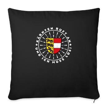 Carinthia is calling and I have to go Austria - Sofa pillowcase 17,3'' x 17,3'' (45 x 45 cm) - black - Front