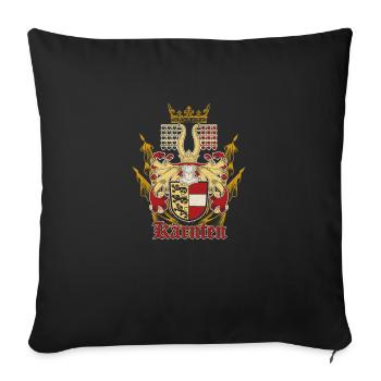 Carinthia Austria Flag Coat of Arms Lion - Sofa pillowcase 17,3'' x 17,3'' (45 x 45 cm) - black - Front