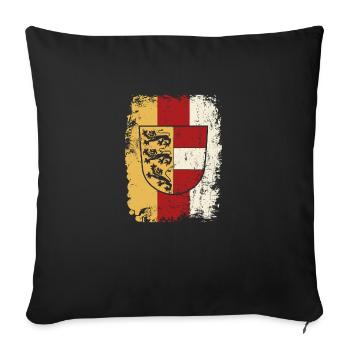 Austria Flag Coat of Arms Lion - Sofa pillowcase 17,3'' x 17,3'' (45 x 45 cm) - black - Front