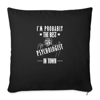 The Best Psychologist in Town Therapist Therapy - Sofa pillowcase 17,3'' x 17,3'' (45 x 45 cm) - black - Front