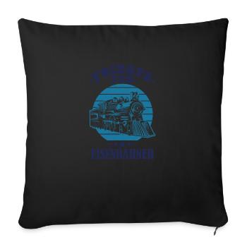 Les vendredis pour les cheminots Locomotive Model Railway - Housse de coussin décorative 45 x 45 cm - noir - Devant