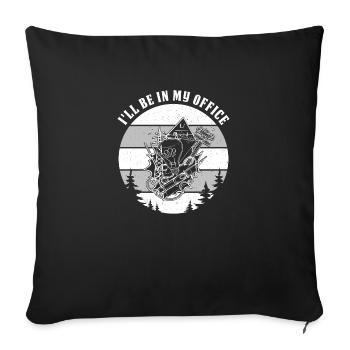 I'm going to be in my office Electricity Profession - Sofa pillowcase 17,3'' x 17,3'' (45 x 45 cm) - black - Front