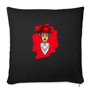 Black Forest Girl Black Forest German Mountain - Sofa pillowcase 17,3'' x 17,3'' (45 x 45 cm) - black - Front