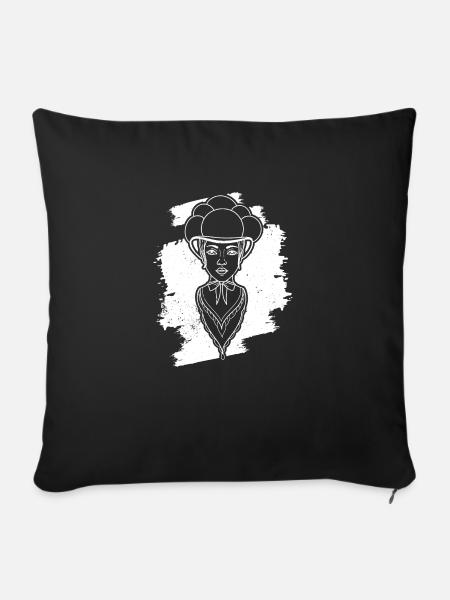 Schwarzwaldmädel Schwarzwald Deutsch Berg - Sofakissenbezug 45 x 45 cm - Schwarz