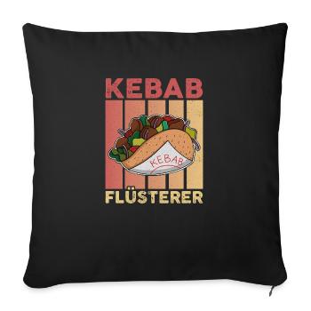 Turkish Fast Food Kebab Cuisine Kebab Whisperer - Sofa pillowcase 17,3'' x 17,3'' (45 x 45 cm) - black - Front