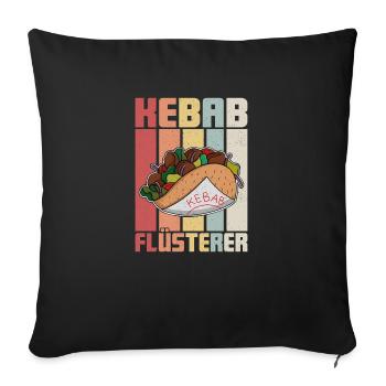 Turkish Fast Food Kebab Cuisine Kebab Whisperer - Sofa pillowcase 17,3'' x 17,3'' (45 x 45 cm) - black - Front