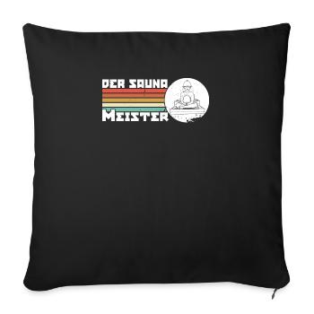 The Sauna Master Spa Massage Sweat Room - Sofa pillowcase 17,3'' x 17,3'' (45 x 45 cm) - black - Front