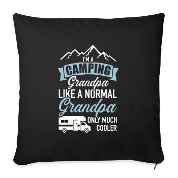 Campeur - Housse de coussin décorative 45 x 45 cm - noir - Devant
