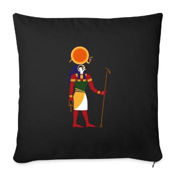 Ra Re ancient Egyptian sun god - abundance of health - Sofa pillowcase 17,3'' x 17,3'' (45 x 45 cm) - black - Front