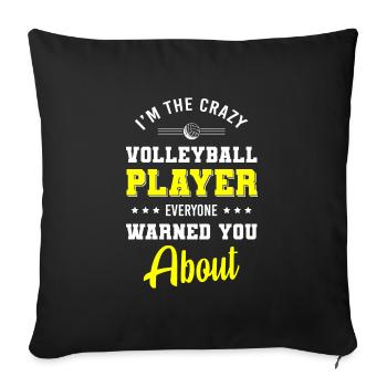 Volleyball Player Training Team - Sofa pillowcase 17,3'' x 17,3'' (45 x 45 cm) - black - Front