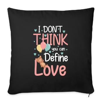 Teddy Bear Childhood Pregnant - Sofa pillowcase 17,3'' x 17,3'' (45 x 45 cm) - black - Front