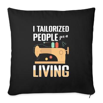 Sewing Needle Suit Sewing Machine - Sofa pillowcase 17,3'' x 17,3'' (45 x 45 cm) - black - Front