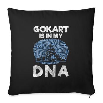 Gokart Driver Go kart Racing - Sofa pillowcase 17,3'' x 17,3'' (45 x 45 cm) - black - Front