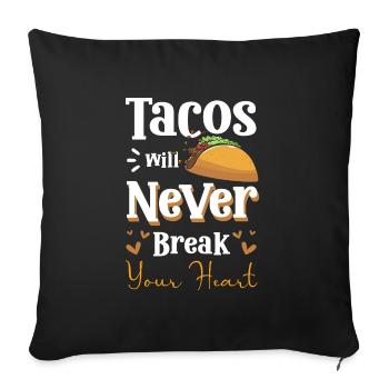Restauration rapide mexicaine Délicieux - Housse de coussin décorative 45 x 45 cm - noir - Devant