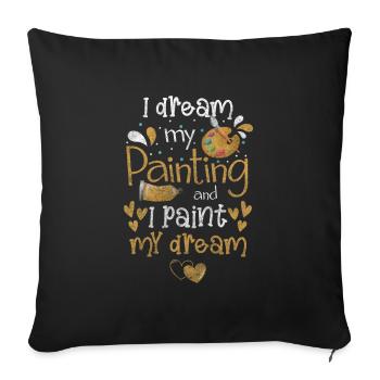 Painter Painting Color Crafts - Sofa pillowcase 17,3'' x 17,3'' (45 x 45 cm) - black - Front