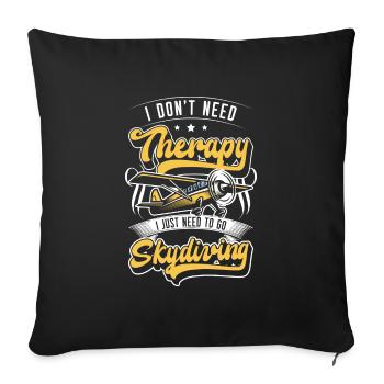 Parachutiste Adrénaline Vol Base Jump - Housse de coussin décorative 45 x 45 cm - noir - Devant