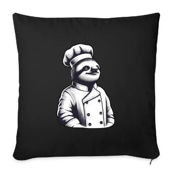 Proud Sloth Chef: Master of the Kitchen - Sofa pillowcase 17,3'' x 17,3'' (45 x 45 cm) - black - Front