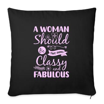 Shopping Individual Lifestyle - Sofa pillowcase 17,3'' x 17,3'' (45 x 45 cm) - black - Front