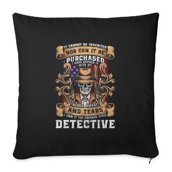 Detective Investigator Criminal Police - Sofa pillowcase 17,3'' x 17,3'' (45 x 45 cm) - black - Front