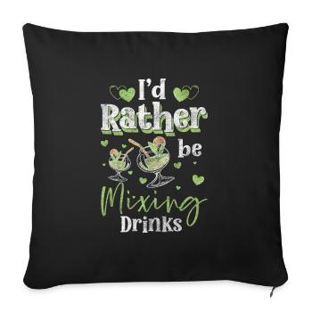 Bartender Beer Holiday - Sofa pillowcase 17,3'' x 17,3'' (45 x 45 cm) - black - Front