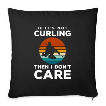 Sports Patinoire Essuyage de la neige - Housse de coussin décorative 45 x 45 cm - noir - Devant