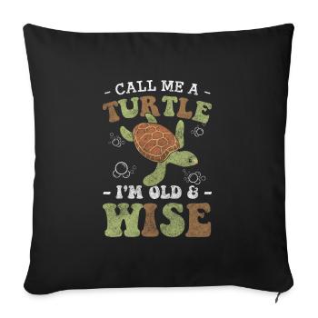 Turtle Sea Sea Creatures - Sofa pillowcase 17,3'' x 17,3'' (45 x 45 cm) - black - Front