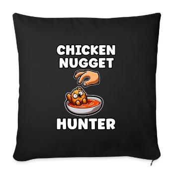 Chicken Nugget Chicken Wings Chicken Geschenk - Sofakissenbezug 45 x 45 cm - Schwarz - Vorne