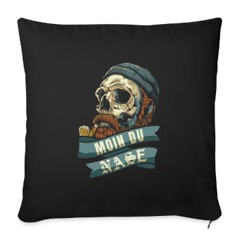 Moin du Nase Northern Germany North German Motif - Sofa pillowcase 17,3'' x 17,3'' (45 x 45 cm) - black - Front