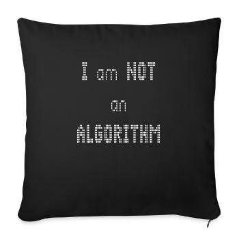 ALGORITHM NOT - Sofa pillowcase 17,3'' x 17,3'' (45 x 45 cm) - black - Front