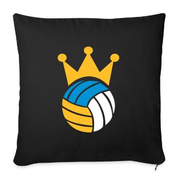 Beachvolleyball - Sofakissenbezug 45 x 45 cm - Schwarz - Vorne