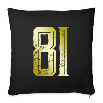 Symbole numérique 81 - Housse de coussin décorative 45 x 45 cm - noir - Devant