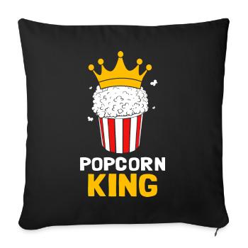 Popcorn King - Sofa pillowcase 17,3'' x 17,3'' (45 x 45 cm) - black - Front