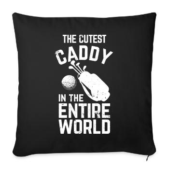 Golfplatz zum Golfen Golf - Sofakissenbezug 45 x 45 cm - Schwarz - Vorne