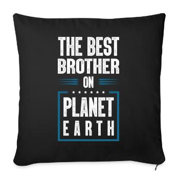 Meilleur frère Dicton - Housse de coussin décorative 45 x 45 cm - noir - Devant