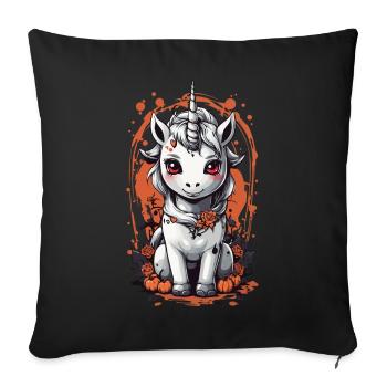 Ghostly Vampire Unicorn - Halloween Design - Sofa pillowcase 17,3'' x 17,3'' (45 x 45 cm) - black - Front