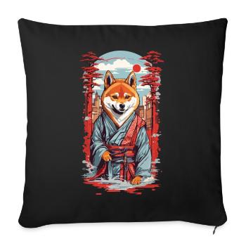 Japan Shiba Dog Asian Dogs Aesthetics - Sofa pillowcase 17,3'' x 17,3'' (45 x 45 cm) - black - Front