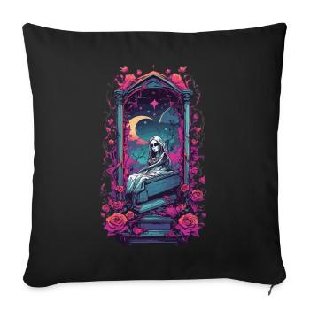 Neon Gothic Friedhof Okkultes Design - Sofakissenbezug 45 x 45 cm - Schwarz - Vorne
